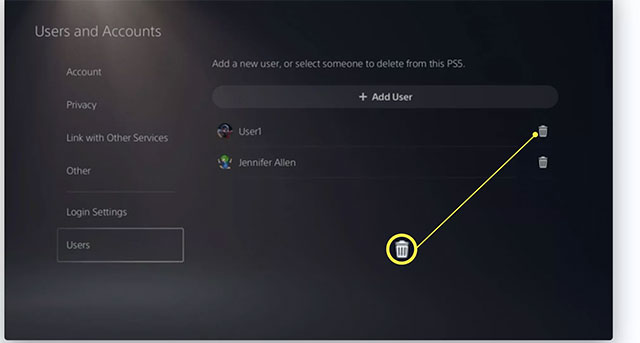 How to delete user account on PS5 Picture 4