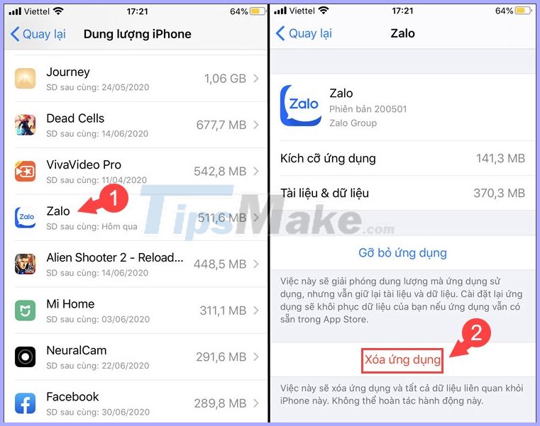 How to delete virtual storage on iPhone, free up iPhone memory Picture 5