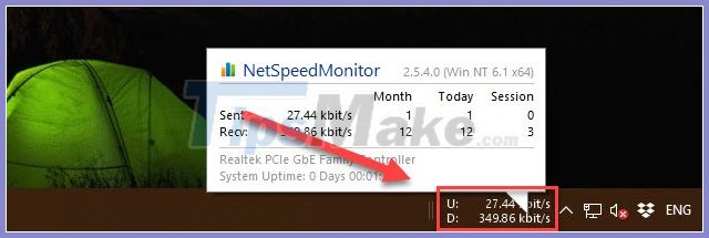 How to display Internet speed on the Taskbar Picture 7