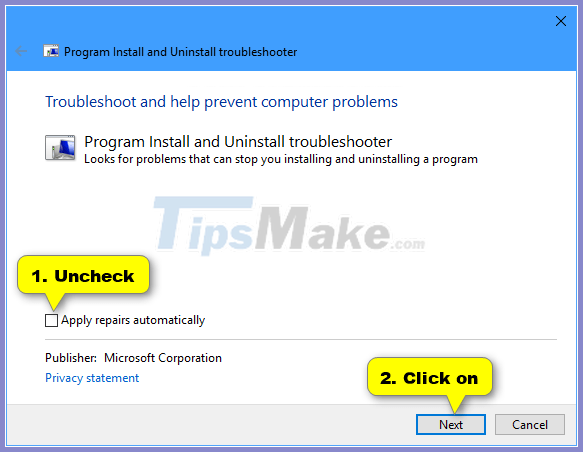How to download and use the Program Install and Uninstall Troubleshooter in Windows Picture 2