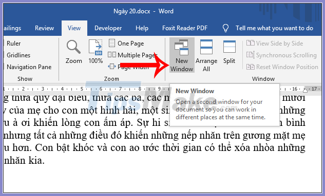 How to duplicate Word documents for comparison Picture 4