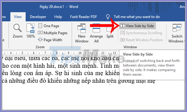 How to duplicate Word documents for comparison Picture 5