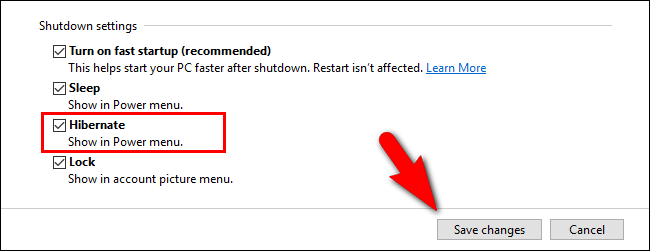 How to enable / disable Hibernate mode in Windows 10 Picture 6