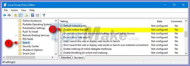 How to enable / disable the Indexer Backoff feature in Windows Picture 1