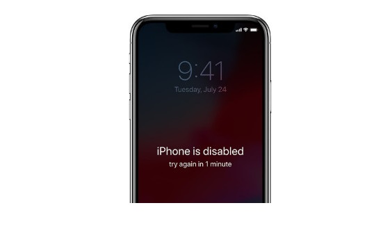 How to fix a disabled iPhone password error Picture 1