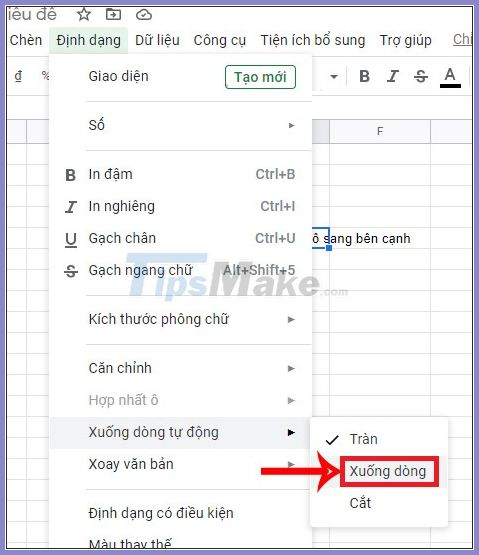 How to fix text overflow in Google Sheets - TipsMake.com