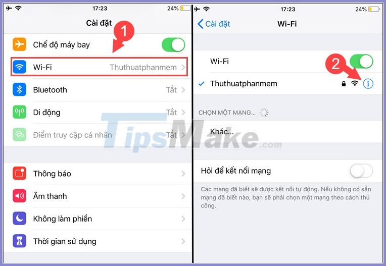 How to fix the error that iPhone receives Wifi but cannot access the Internet Picture 4