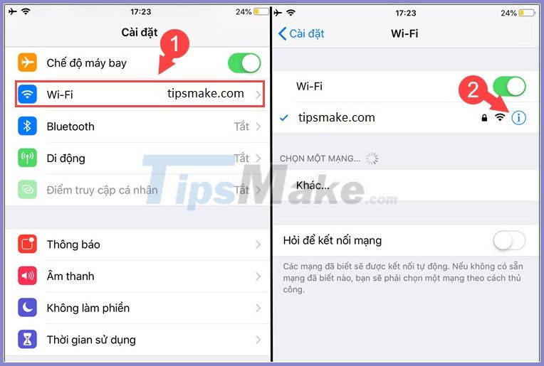 How to fix the error that iPhone receives Wifi but cannot access the Internet Picture 7