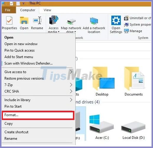 How To Fix 'The Parameter Is Incorrect' Error In Windows 10 - TipsMake.com