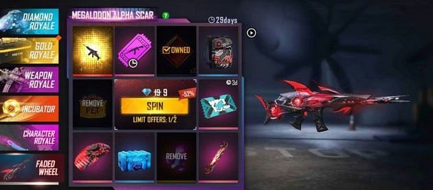 How to get the skin Megalodon Alpha Scar in Garena Free Fire Picture 4