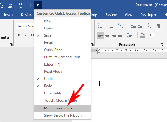 How to insert an Outlook contact in Word Picture 1