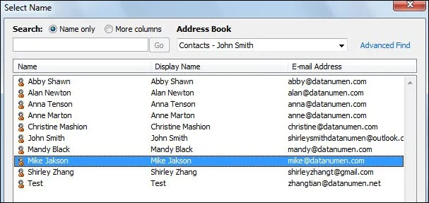 How to insert an Outlook contact in Word Picture 5