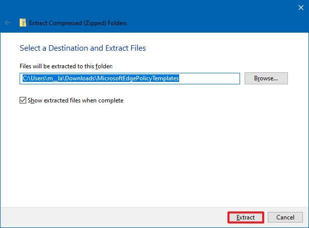 How to install the Microsoft Edge Group Policy template on Windows 10 Picture 3