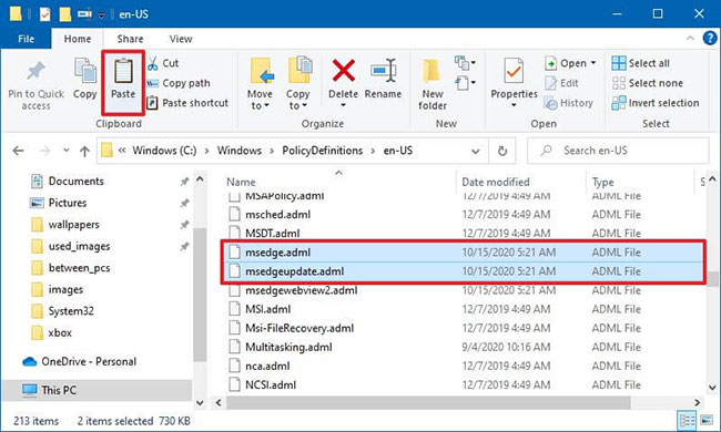 How to install the Microsoft Edge Group Policy template on Windows 10 Picture 7