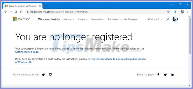 How to leave Windows Insider Program to unsubscribe from the account Picture 3