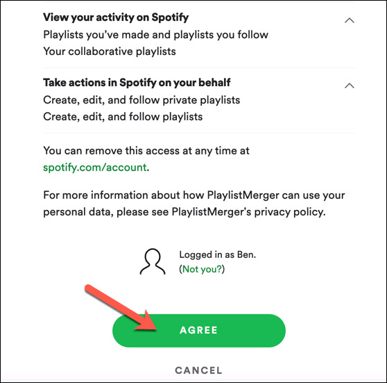 How to merge playlists on Spotify