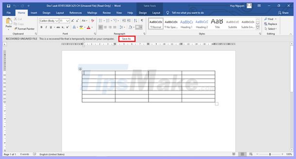 How to recover unsaved Word files due to sudden shutdown Picture 5