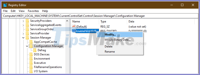 Picture 5 of How to re-enable Registry backup on Windows 10
