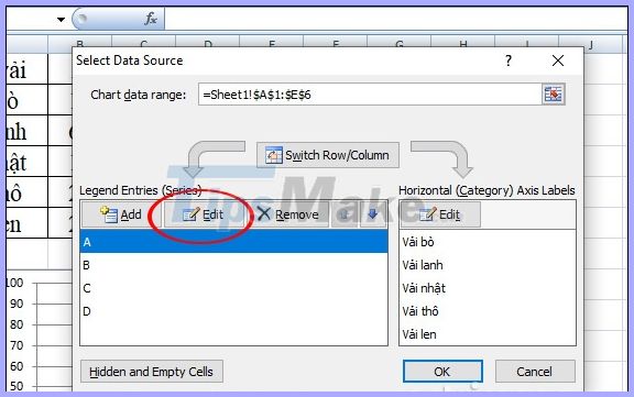 make line graph on excel for mac select data source