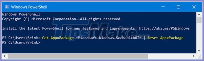 How to reset Windows Security apps in Windows 10 Picture 3