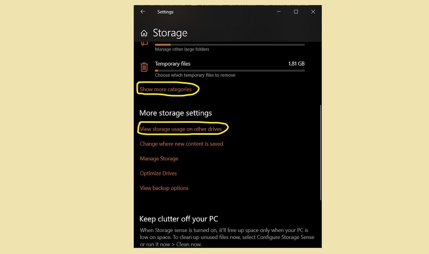 How to see what is taking up a lot of storage space on Windows 10 Picture 2