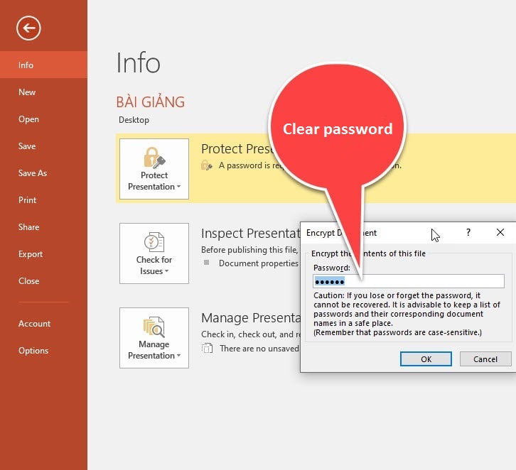 How to set a password for PowerPoint files to protect data Picture 11
