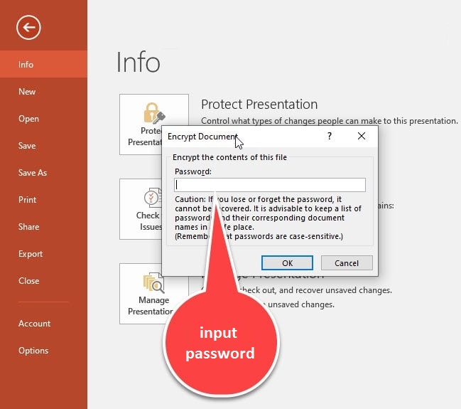 How to set a password for PowerPoint files to protect data Picture 5