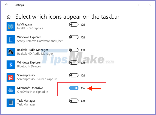 How to show or hide the Windows 10 system tray icon - TipsMake.com