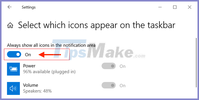 Picture 4 of How to show or hide the Windows 10 system tray icon