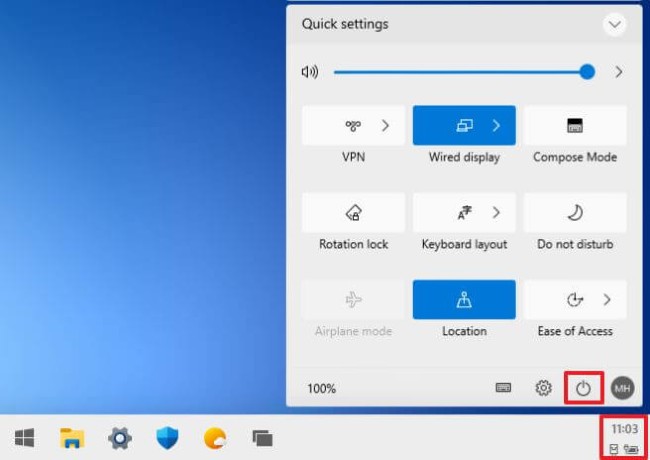 How to shut down or restart a Windows 10X computer Picture 3
