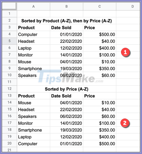 How to sort by multiple columns in Google Sheets Picture 7