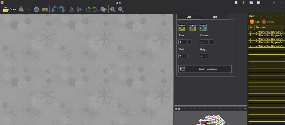 How to Split a large photo into several small photos and vice versa with Picosmos Tools Picture 15