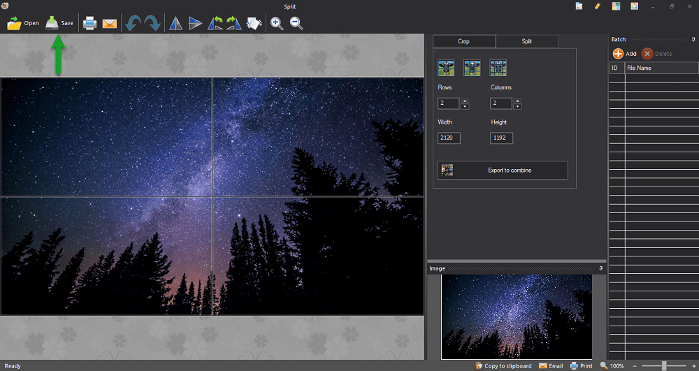 How to Split a large photo into several small photos and vice versa with Picosmos Tools Picture 9