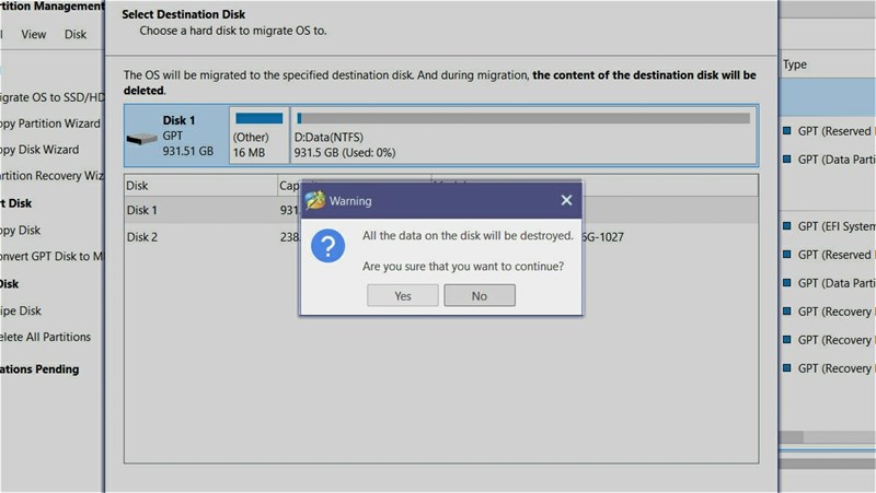 How to switch operating system from HDD to SSD without reinstalling Windows, simple, safe and no data loss Picture 7