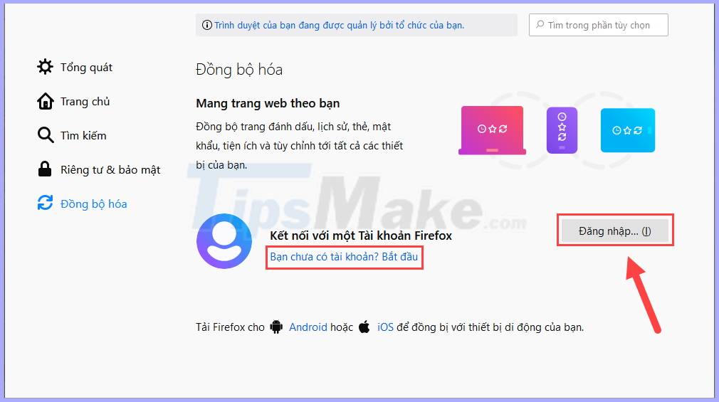 How to synchronize data bookmarks, passwords, browsing history, open tabs in Firefox Picture 2