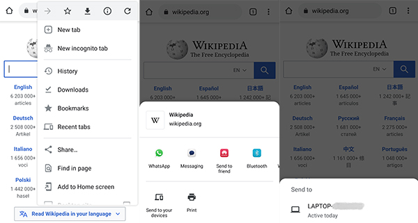 How to synchronize web browser between phone and computer Picture 3