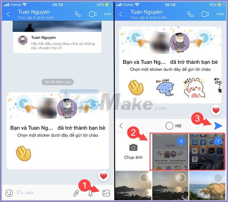 Picture 10 of How to take screenshots Zalo