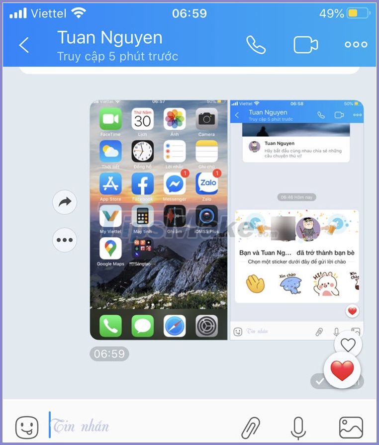 Picture 11 of How to take screenshots Zalo