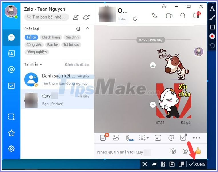 Picture 2 of How to take screenshots Zalo