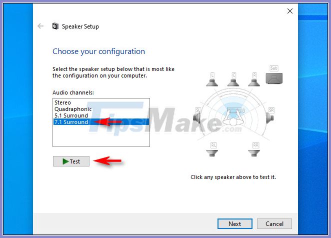 How to test Surround speakers on Windows 10 Picture 3