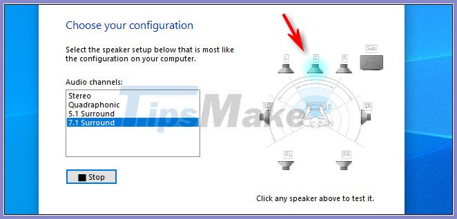 How to test Surround speakers on Windows 10 Picture 4