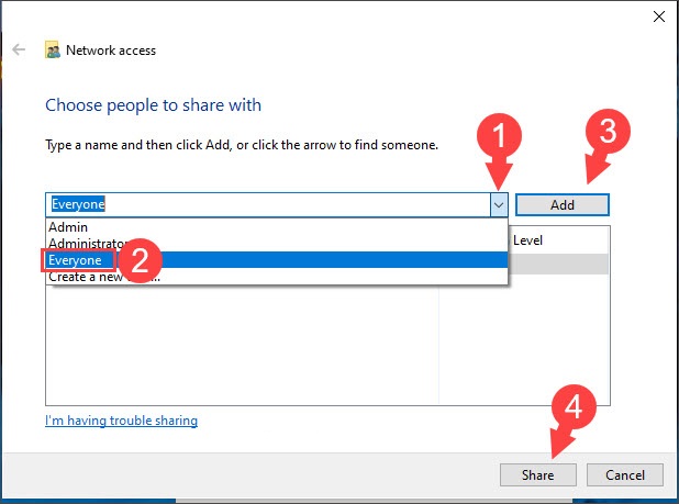 How to transfer data between 2 computers over Wifi on Windows 10 Picture 12