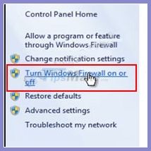 turning off windows 8 firewall