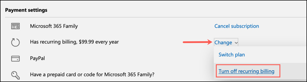 How to turn off Microsoft 365 auto-renewal Picture 4