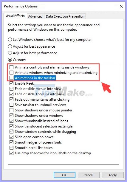 How to turn off Motion effects on Windows 10 to help Win 10 run faster Picture 6