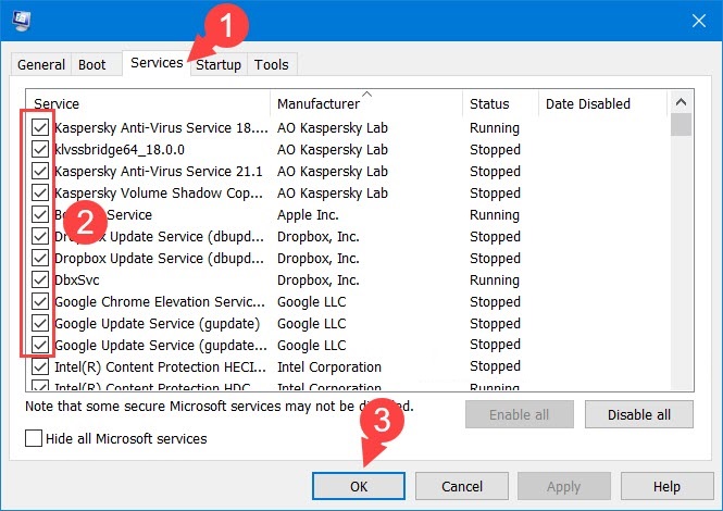 list of useless windows 10 services to disable