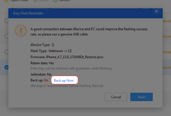 please connect the idevice 3utools