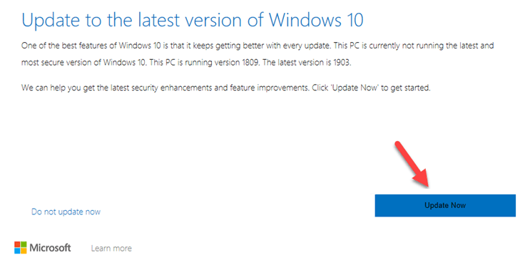 How to upgrade to the latest Windows 10, Update Win! Picture 8