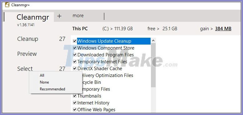 How to use Cleanmgr + clean the drive, clear the browser cache Picture 2