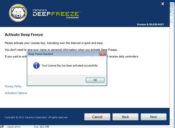 deep freeze software will not open